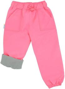 img 4 attached to 🌧️ JAN & JUL Kids' Waterproof Cozy-Dry Rain/Snow Pants: Fleece-Lined Protection for Any Weather