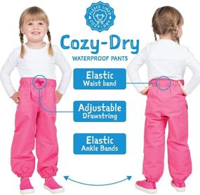 img 3 attached to 🌧️ JAN & JUL Kids' Waterproof Cozy-Dry Rain/Snow Pants: Fleece-Lined Protection for Any Weather