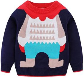 img 4 attached to 🦌 Mud Kingdom Boys Christmas Sweaters: Festive Xmas Reindeer Clothes for the Holidays