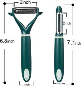 img 1 attached to Versatile Vegetable Peelers: Ergonomic Non-Slip Potato Peelers for Kitchen – Sharp Blade Peeler for Apple, Carrot, Veggie, and Fruit