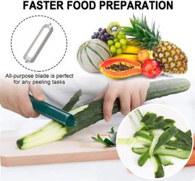 img 2 attached to Versatile Vegetable Peelers: Ergonomic Non-Slip Potato Peelers for Kitchen – Sharp Blade Peeler for Apple, Carrot, Veggie, and Fruit