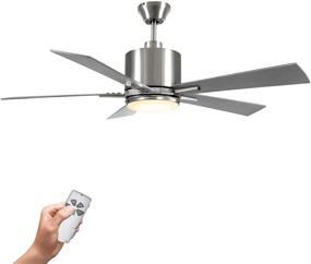 img 4 attached to 🌀 Warmiplanet 52-Inch Ceiling Fan with Lights Remote Control - 5 Blades for Efficient Cooling and Lighting