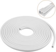 🚗 firlar 16.4ft(5m) car door edge guards - rubber u shape edge trim seal protector for universal car protection (white, 16.4ft(5m)) logo