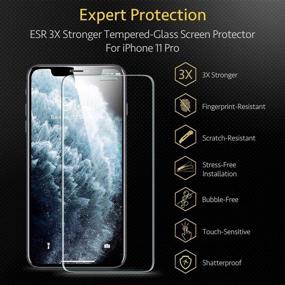 img 3 attached to 📱 Защитная пленка ESR для iPhone 11 Pro/XS/X [2 шт.] [Удобная рамка для установки] [Совместима с чехлом], премиальное закаленное стекло [5.8 дюймов]