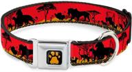 🐶 adjustable dog collar seatbelt buckle featuring mufasa and simba - just can't wait to be king! available in various sizes for small, medium, and large dogs - perfect for families logo