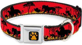 img 4 attached to 🐶 Adjustable Dog Collar Seatbelt Buckle Featuring Mufasa and Simba - Just Can't Wait to Be King! Available in Various Sizes for Small, Medium, and Large Dogs - Perfect for Families