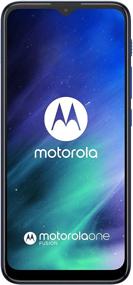 img 2 attached to 📱 Motorola One Fusion - 128GB, 4GB RAM - 6.5-Inch, 48MP Quad Camera - 5000mAh Battery - Dual SIM GSM Unlocked Global 4G LTE - T-Mobile, AT&T, Metro - International Model XT2073 (Ocean Blue)