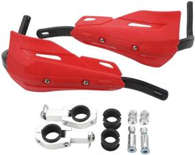 img 3 attached to Hand Guards Dirt Bike Handguards Upgrade Black Aluminum Brush Bar Universal Motorcycle Hand Guard Bark Busters For ATV Quad CR CRF YZF KXF RMZ BSE Motorcross Pit Bike Racing KAYO (Red)