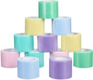 🌈 benecreat rainbow tulle fabric rolls - 12 roll bundle | 2" x 300 yards | 6 colors ribbon for wedding party decorations and diy crafts logo