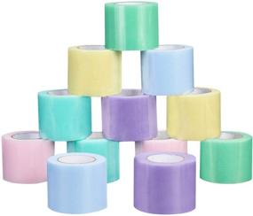 img 4 attached to 🌈 BENECREAT Rainbow Tulle Fabric Rolls - 12 Roll Bundle | 2" x 300 Yards | 6 Colors Ribbon for Wedding Party Decorations and DIY Crafts