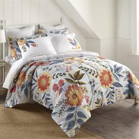 img 4 attached to 🛏️ Contemporary Coral Crush Queen Bedding Set - 3 Piece by Donna Sharp - Stylish Comforter and Pillow Shams - Machine Washable