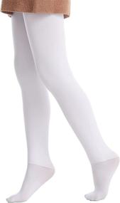 img 4 attached to Cozy and Stylish Girls Denier Opaque Fleece Tights for Fashionable Girls' Clothing