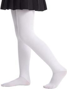 img 2 attached to Cozy and Stylish Girls Denier Opaque Fleece Tights for Fashionable Girls' Clothing