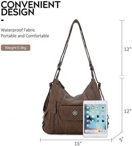 img 3 attached to Satchel Handbag Leather Crossbody Shoulder Women's Handbags & Wallets