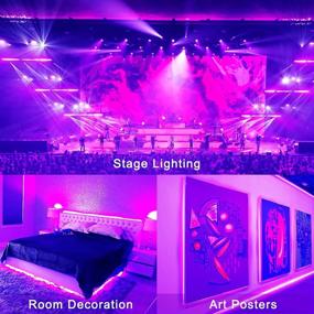 img 2 attached to 🌞 Outdoor UV Black Light Strip: 50ft LED Rope Lights for Indoor & Outdoor Use - GuoTonG 110V Flexible & Cuttable Strip for Bedroom, Patio, Bar, Christmas, Halloween, Camping, Party Decoration Lighting