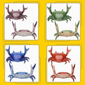 img 1 attached to 🦀 4 PCS New Japanese Creative Cute Crab Pen Holder: Versatile Penholder Rack for Family Exhibitions, Parties, Shop Windows, Office, Tables, and More!