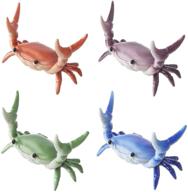 🦀 4 pcs new japanese creative cute crab pen holder: versatile penholder rack for family exhibitions, parties, shop windows, office, tables, and more! logo