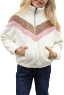 dokotoo girls soft long sleeve fluffy 1/4 zip fleece pullovers sweatshirts - cute and cozy! logo