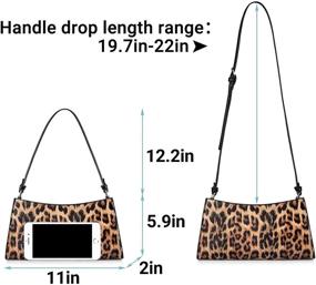 img 2 attached to 👜 Stylish Women's Shoulder Bag - Trendy Crocodile Pattern PU Leather Purse by IBFUN