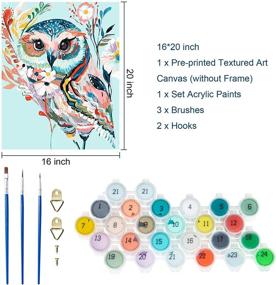 img 3 attached to Colorful Cow Paint by Numbers Kit: Fun DIY Painting for Adults & Kids - Home Wall Decor 16 x 20 Inch