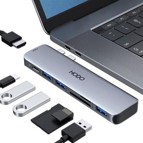 img 4 attached to 🔌 Окончательный адаптер USB C для MacBook Pro/Air: USB HDMI Mac Dongle Hub с поддержкой 4K HDMI, 3 портами USB 3.0, считывателем карт TF/SD, 100W PD - совместим с MacBook Pro/Air 2020-2018 M1.