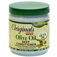 africa's best originals olive oil deep conditioner - intensive nourishment in a 15 ounce jar logo