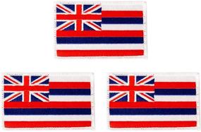 img 3 attached to 🌺 High-quality Embroidered Hawaii HI Flag Patch Bulk - Ideal for Tactical Backpacks, Hats & Bags (3-Pack)