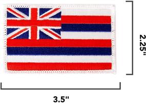 img 2 attached to 🌺 High-quality Embroidered Hawaii HI Flag Patch Bulk - Ideal for Tactical Backpacks, Hats & Bags (3-Pack)
