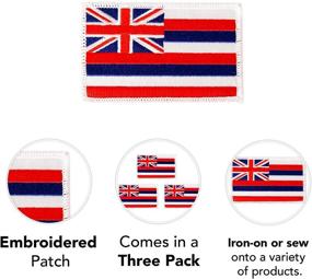 img 1 attached to 🌺 High-quality Embroidered Hawaii HI Flag Patch Bulk - Ideal for Tactical Backpacks, Hats & Bags (3-Pack)
