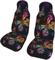 foruidea colorful butterfly car seat covers universal 2 pcs auto front seat cover fit most cars logo