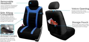 img 1 attached to FH Group FB070115 Sports Seat Covers (Blue) Full Set With Gift - Universal For Cars Trucks And SUVs