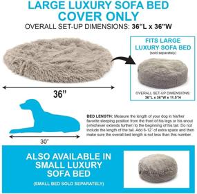 img 3 attached to SportPet Designs Large Luxury Waterproof Pet Bed Replacement Cover - Machine Washable Tan Sofa Bed (CM-10001-CS01)