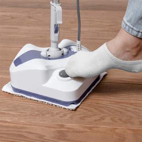 img 3 attached to Efficient LIGHT 'N' EASY Electric Floor Steamer for Hardwood/Tile/Rug/Laminate - Swivel Head, Large Water Tank, 20ft Power Cord - White Violet