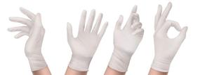 img 2 attached to 🧤 Latex Powder-Free Medium Foodservice Gloves - Pack of 100ct by Perfect Stix