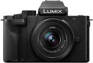 panasonic lumix g100 4k mirrorless camera - built-in microphone with tracking, micro four thirds interchangeable lens system, 12-32mm lens, 5-axis hybrid i.s, dc-g100kk (black) logo