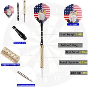 img 1 attached to 🎯 Ultimate UZOPI Steel Tip Darts Set for Players of Every Skill Level - 15 Packs, 18g with Dart Sharpener, 3 Extra Flights, and Quality Construction, Ideal for Rec Rooms, Man Caves, Bars, and Game Rooms