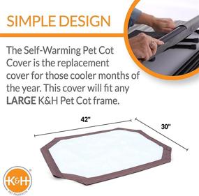 img 3 attached to 🛏️ Enhance Comfort & Extend the Lifespan - K&H Self-Warming Pet Cot Cover Replacement for Elevated Dog Beds (Cot Sold Separately)