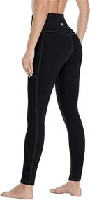 img 2 attached to Heathyoga Women's High Waisted Yoga Pants with Pockets - Versatile Workout Leggings for Women