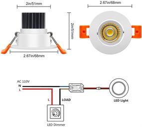 img 1 attached to 🌞 Enhanced Ambiance: Dimmable Daylight Downlight Recessed Lighting