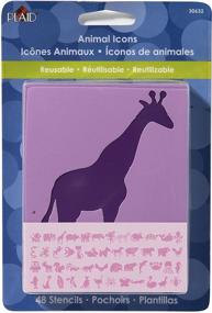 img 1 attached to Enhance Your Creative Projects with Plaid Paper Stencils Value Pack, Animal Icons