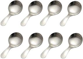 img 2 attached to 🍴 Silver Stainless Condiments Dessert Set - PHAETON