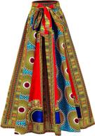 shenbolen women's african dashiki maxi skirt with elastic waist - one size fits all logo