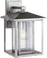 🕊️ sea gull lighting 88027-57 hunnington outdoor wall lantern, weathered pewter finish, one-light exterior fixture логотип