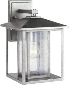 img 2 attached to 🕊️ Sea Gull Lighting 88027-57 Hunnington Outdoor Wall Lantern, Weathered Pewter Finish, One-Light Exterior Fixture