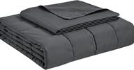 🛏️ cozylux queen weighted blanket dark grey 15 lbs: oeko-tex certified, removable duvet cover, premium glass beads, heavy & washable - 60"x80 logo