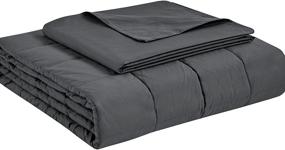 img 4 attached to 🛏️ CozyLux Queen Weighted Blanket Dark Grey 15 lbs: Oeko-TEX Certified, Removable Duvet Cover, Premium Glass Beads, Heavy & Washable - 60"x80