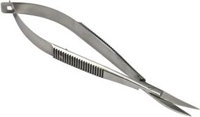 img 1 attached to HTS 144C7 4.5'' Curved Stainless Steel Squeeze Scissors for Precise Cutting and Comfort