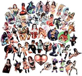 img 1 attached to 🔥 Sexy Devil Girl Sticker Pack for Adult Men - Cosplay & Funny Women Stickers - Vinyl Laptop Decals for Adults - Devil Girl 50 pcs - Sticker Bomb Pack