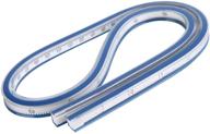 📏 versatile eowpower 24 inch (60cm) flexible curve ruler: ideal for engineeringdrawing, design graphics, and garment creation in black and blue logo