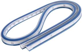 img 4 attached to 📏 Versatile Eowpower 24 Inch (60cm) Flexible Curve Ruler: Ideal for EngineeringDrawing, Design Graphics, and Garment Creation in Black and Blue